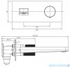Omnires Contour bateria umywalkowa podtynkowa złoty szczotkowany CT8015GLB